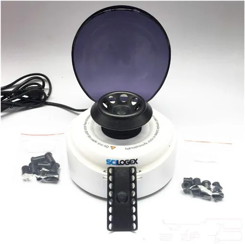 Vista 3 de ELEOPTION® SCILOGEX D1008E Centrífuga Mini centrífuga de palma 5000 RPM Centrifugadora de laboratorio 110 ~ 220V, incluye dos rotores para 8 x