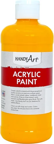 Vista 18 de Handy Art Pintura acrílica, juego de 12 colores, botellas de 16 onzas, acrílico líquido para estudiantes semibrillante, consistencia de flujo
