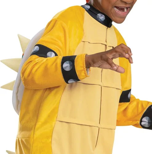 Vista 4 de Disguise Disfraz de Bowser con capucha, disfraz oficial de personaje de Super Mario para niños, talla (4-6)