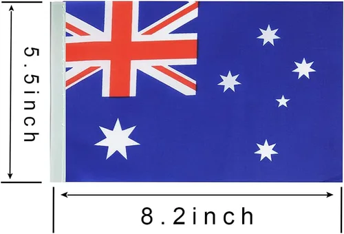 Vista 2 de ZXvZYT Cadena de bandera australiana de Australia, pequeñas banderas de banderín de Australia, para gran apertura, eventos deportivos nacionales