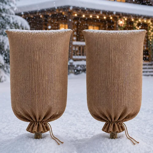 Vista 11 de Bolsas extra grandes de arpillera para plantas de invierno de 79 x