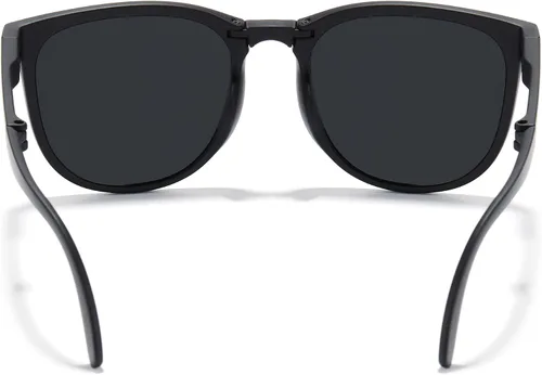 Vista 7 de Cyxus Gafas de sol plegables para mujeres y hombres, lentes polarizadas con protección UV 400, pantalla plegable, portátil, ultraligera, montura TR