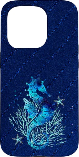 Vista 14 de Turquoise Seahorse Ocean Background Case for iPhone 17