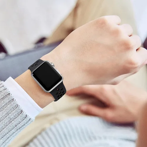 Vista 5 de Lerobo - Bandas deportivas compatibles con Apple Watch Band de 40 mm, 41 mm, 38 mm y 42 mm para Series 11, 10 para mujeres y hombres, suaves bandas