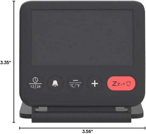 Vista 9 de NOKLEAD Reloj despertador digital de viaje para dormitorio y oficina: pequeño reloj de escritorio LCD con luz de fondo, fecha, temperatura