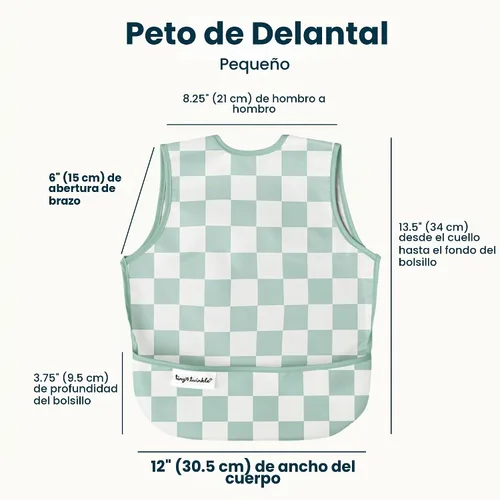 Vista 4 de Tiny Twinkle Baberos para bebé a prueba de desorden Paquete de 2 baberos impermeables para comer Delantal de bebé para alimentación, lavable a