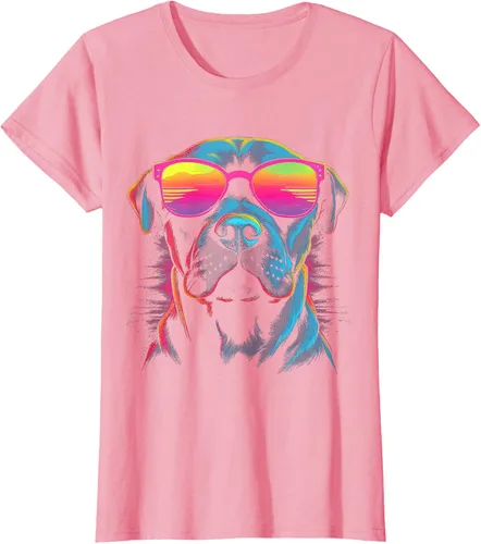 Vista 12 de Pit Bull Mom Dog Lover Colorido Artistic Pitbull Owner - Camiseta para mujer, Negro