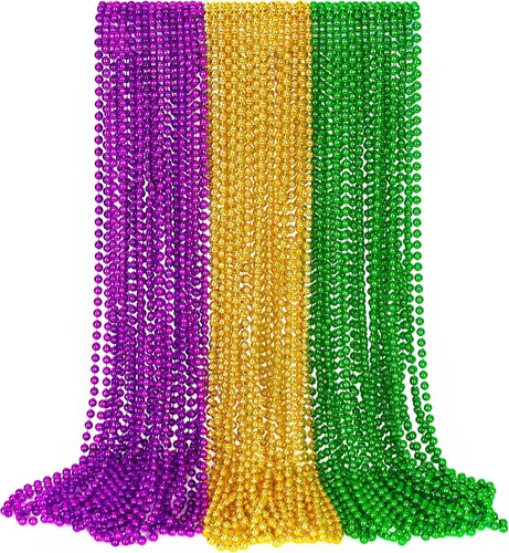 Vista 12 de EOBOH Cuentas de Mardi Gras, Accesorios de Cuentas de Carnaval de Mardi Gras para Tiradas de Desfile, Decoraciones de Fiesta