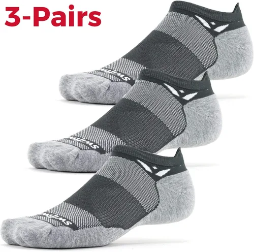 Vista 2 de Swiftwick - Calcetines MAXUS (3 pares) para correr y golf, amortiguación máxima
