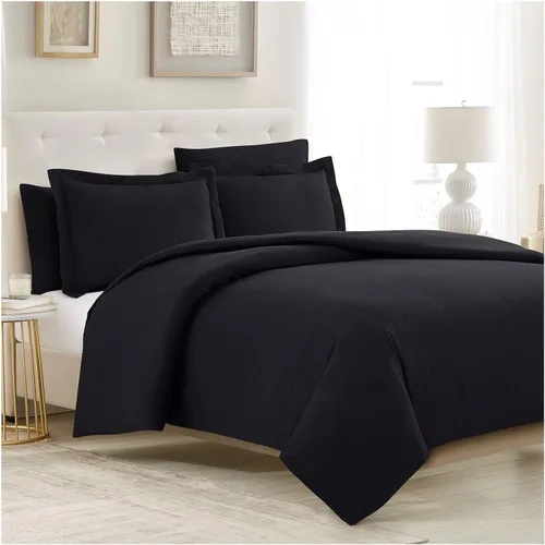 Vista 8 de Mellanni Juego de funda de edredón – Juego de ropa de cama de 3 piezas de la colección icónica – Lujo de hotel, extrasuave y refrescante – 1102