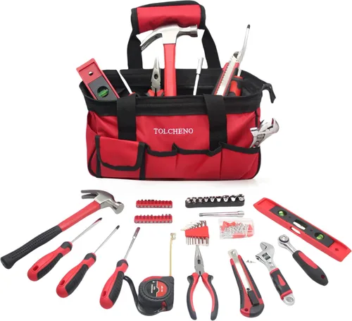 Vista 8 de Kit de herramientas para el hogar, kit de herramientas para mujer, para el hogar, apartamento, dormitorio y oficina. Juego de herramientas