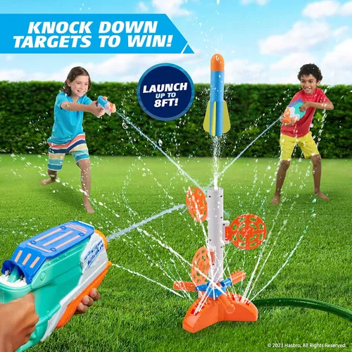 Vista 3 de NERF Super Soaker SkyBlast - Rociador de objetivo para niños al aire libre - Juegos de agua de verano