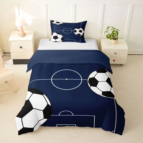 Vista 49 de Funda de edredón Happy Camping, juego de ropa de cama con temática de cámper para niños, funda de edredón de estilo rústico para decoración