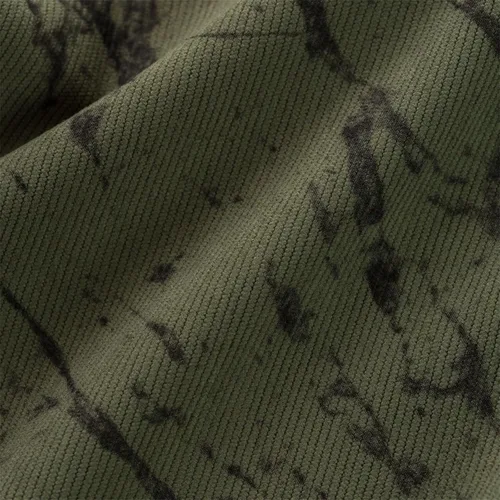 Vista 5 de Camisa de pana para hombre, estilo occidental grande y alto, manga larga, ajustada, con botones