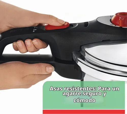 Vista 6 de T-fal P2614634 Secure Aluminum Initiatives - Olla a presión de 12 PSI, 6 cuartos de galón, color plateado