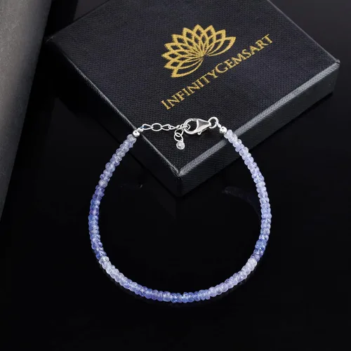 Vista 23 de Gifts For Women Shaded Beads Bracelets for Women, Natural Gemstone Handmade Full Beaded Jewelry, Birthstone, Crystals and Healing Stones 925