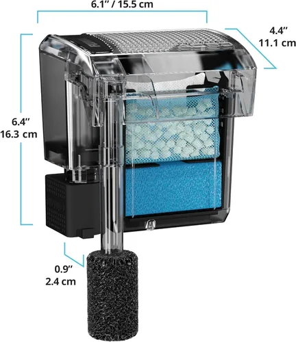 Vista 2 de AquaClear 30 Filtro de potencia, filtro de tanque de peces para acuarios de 10 a 30 galones