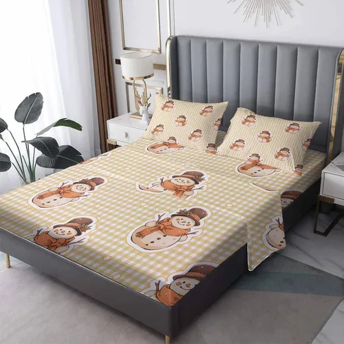 Vista 11 de Juego de sábanas de Navidad tamaño individual, sábanas de Papá Noel, microfibra suave, bolsillo profundo, sábanas y fundas de almohada estampadas