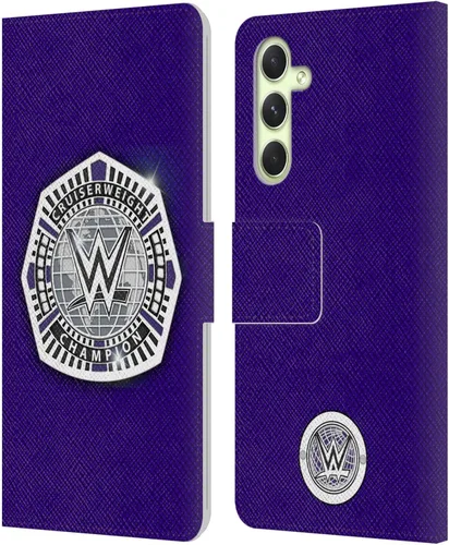 Vista 81 de Head Case Designs Officially Licensed WWE Cruiserweight Champion Title Belts Leather Wallet Case Compatible with Samsung Galaxy A07 4G Campeón