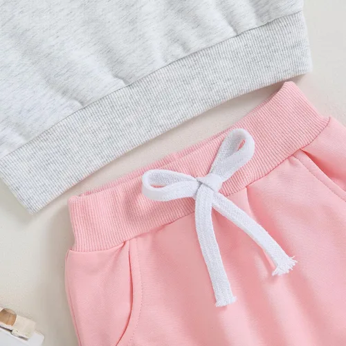 Vista 38 de GOOCHEER Conjunto de ropa de manga larga para niña pequeña, camisa y pantalones para niña, conjunto de ropa de primavera, otoño e invierno