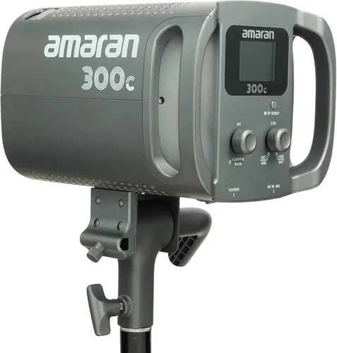 Vista 5 de Aputure Amaran 300c RGB COB Luz de vídeo con montaje Bowen 2,500K a 7,500K CCT con ajuste G/M 26,580 lux @ 1m con reflector hiper soporte de control