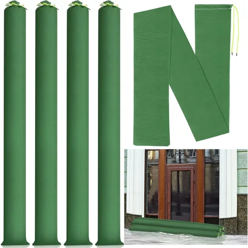 Vista 17 de Threan 4 Piezas Sacos de Arena Largos de Lona para Inundaciones Bolsas de Tubo de Arena Protección contra Inundaciones Engrosadas Reutilizables