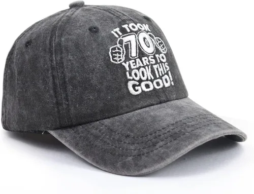Vista 2 de Gorra de béisbol de edición limitada 1954 para hombres y mujeres, divertida gorra de algodón ajustable bordada 70 cumpleaños