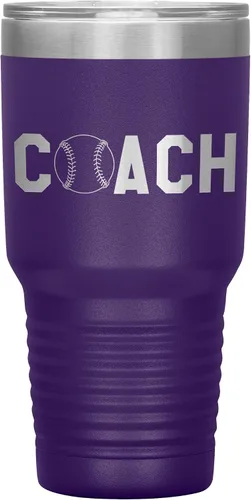 Vista 14 de Vaso de entrenador de béisbol, regalo de entrenador de béisbol, 30 onzas, con aislamiento, grabado de acero inoxidable, color negro