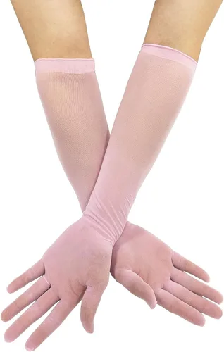 Vista 2 de Guantes de malla de nailon sin costuras ultrafinos para mujer