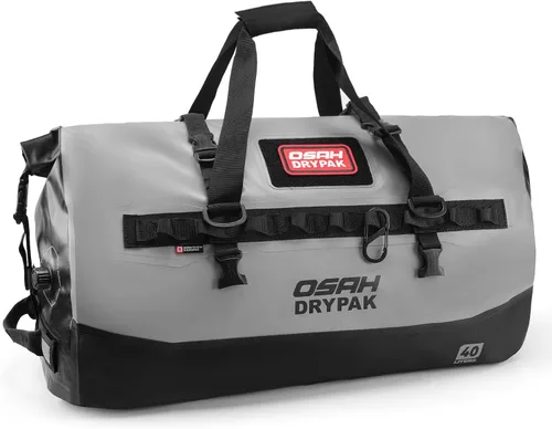 Vista 32 de Bolsa de lona impermeable 25L/40L/60L – Bolsa trasera de motocicleta resistente, bolsa seca enrollable para viajes, camping, canotaje, kayak