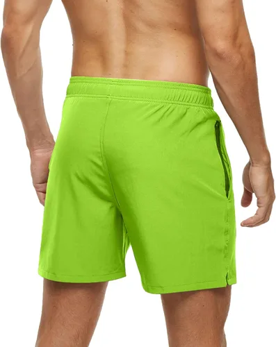 Vista 4 de Traje de baño para hombre, para gimnasio, atletismo, entrenamiento, correr, deportes, golf, descanso, ropa casual de verano y playa