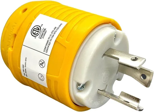 Vista 8 de Conector de Generador Sintron 50 Amp NEMA SS2-50R, Conector Marino de Orilla de 4 Clavos de Hoja Recta para EE. UU./Canadá, Puesta a Tierra de 3