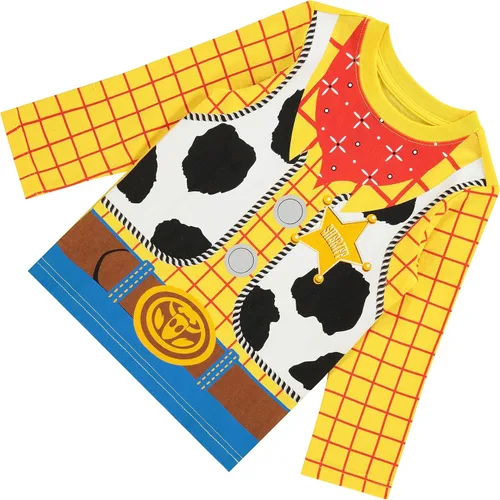 Vista 6 de Disney Toy Story - Camiseta de manga larga Pixar Buzz Lightyear y Sheriff Woody - Toy Story - Camiseta de manga larga para disfraz