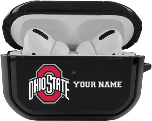Vista 24 de Colegial - Funda negra duradera para Apple AirPods Pro (1ª/2ª generación) con mosquetón - Alabama Crimson Tide