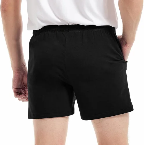 Vista 5 de AIMPACT Pantalones cortos de pijama para hombre con entrepierna de 4 Negro