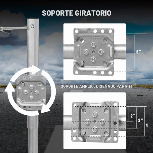 Vista 4 de Torin - Gato de remolque de 1500 libras con rueda, gato giratorio resistente para barco de remolque, elevación de 13 pulgadas, gato de lengüeta