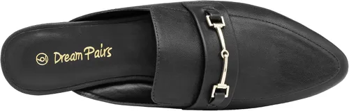 Vista 4 de DREAM PAIRS - Mocasines bajos con hebilla, puntera puntiaguda y talón descubierto para mujeres