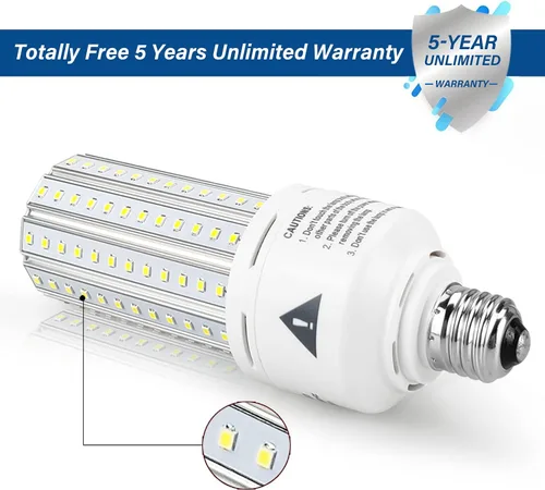 Vista 2 de Bombilla LED tipo maíz Mafuken de 500 W equivalente, 7500 lúmenes, bombillas LED de 60 W, super brillante, 5000 K, luz diurna blanca fría, E26/E27