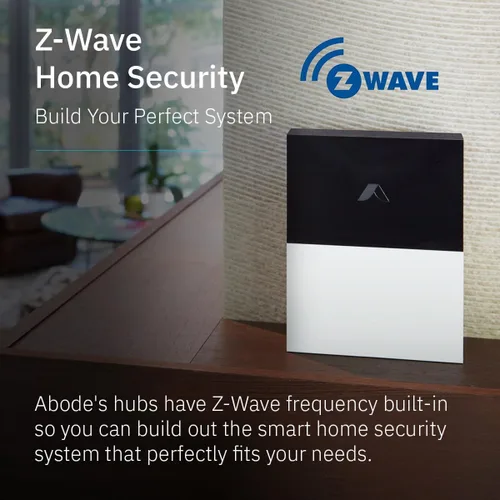 Vista 10 de Abode - Sistema de Seguridad Inteligente Inalámbrico de 4 Piezas - Funciona con Dispositivos Apple HomeKit, Z-Wave y Zigbee - Expandible