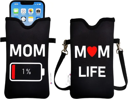 Vista 47 de Tainada Funda Estuche Bolsa de Neopreno para Teléfono para Hombres y Mujeres con Correa Cruzada/Cordón para el Cuello para iPhone 17/16/15 Pro Max