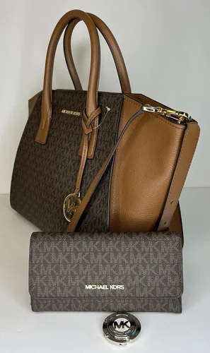 Vista 3 de Michael Kors MICHAEL Michael Kors Avril - Bolso grande con cremallera superior con gancho triple para cartera