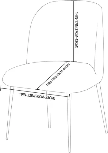 Vista 8 de Juego de 2 fundas superelásticas para sillas de comedor de 2/4/6, funda de terciopelo para sillas modernas de mediados de siglo, funda de silla sin