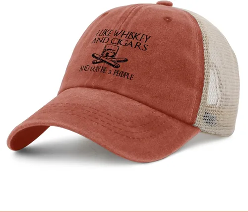 Vista 88 de Philysonic Funny Hat I Like Whisky and Cigars and Maybe 3 People Sombreros para Hombres Gorras de Béisbol Gorras Ajustables