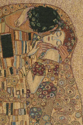 Vista 2 de Charlotte Home Furnishings Inc. The Kiss II - Tapiz italiano para colgar en la pared, 19 x 13 pulgadas, mezcla de algodón y poliéster, arte de pared