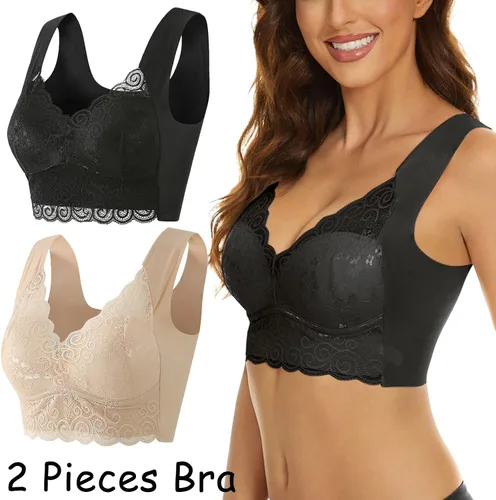 Vista 2 de Pushup Bra Set Sports Bra Tye Dye Front Closure Sports Bra No Wire Bras Bra with Silicone Moxer Bra Gym Bra Women SPOR