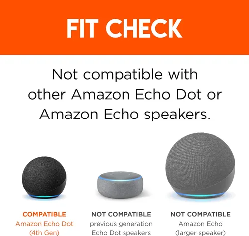 Vista 5 de Made For Amazon Wall Mount, White, for Echo Dot (4th generation)