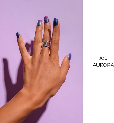 Vista 2 de Tiras de Gel para Uñas Semi Curadas, NAILOG 20 piezas Calcomanías de Uñas de Larga Duración que Funcionan con Cualquier Luz UV, Envolturas con Aurora