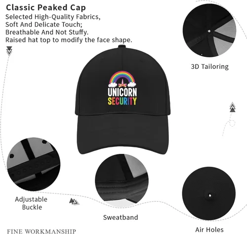 Vista 7 de Unicorn Security - Gorras de béisbol para hombre, diseño de unicornio, de verano, de secado rápido