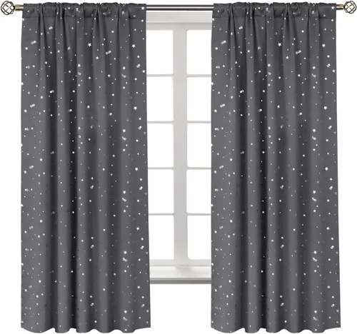 Vista 15 de BGment - Cortinas opacas para niños de 84 pulgadas de largo para dormitorio, cortinas con bolsillo para barra para oscurecer la habitación, cortinas