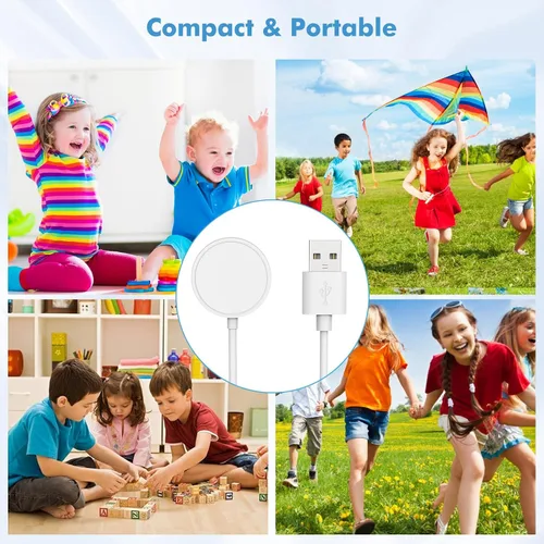 Vista 2 de Base de carga magnética compatible con Gabb Watch 3/3e Blanco